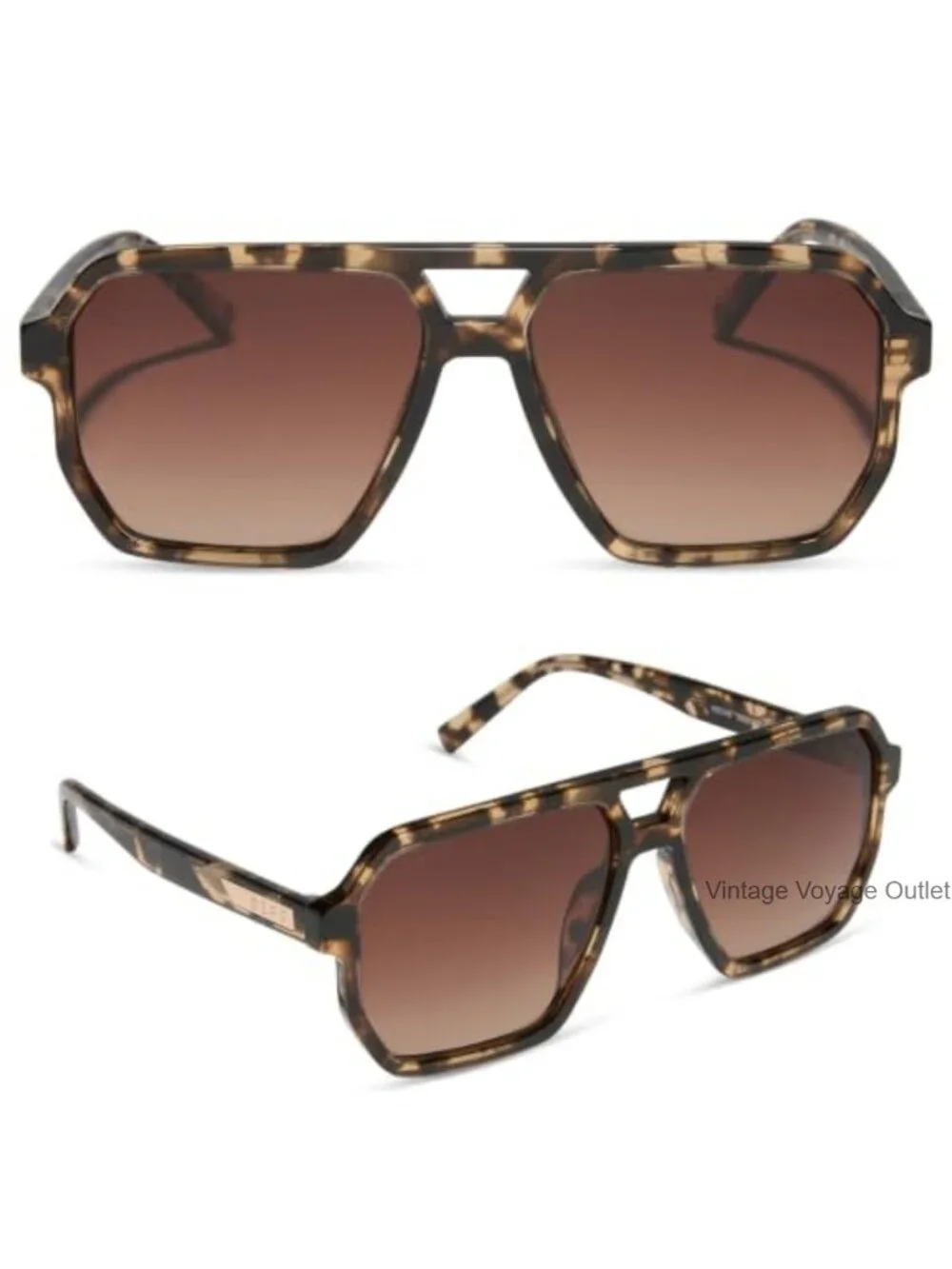 Oversized Geometric Navigator Sunglasses with Polarized Lenses, UV Protection,